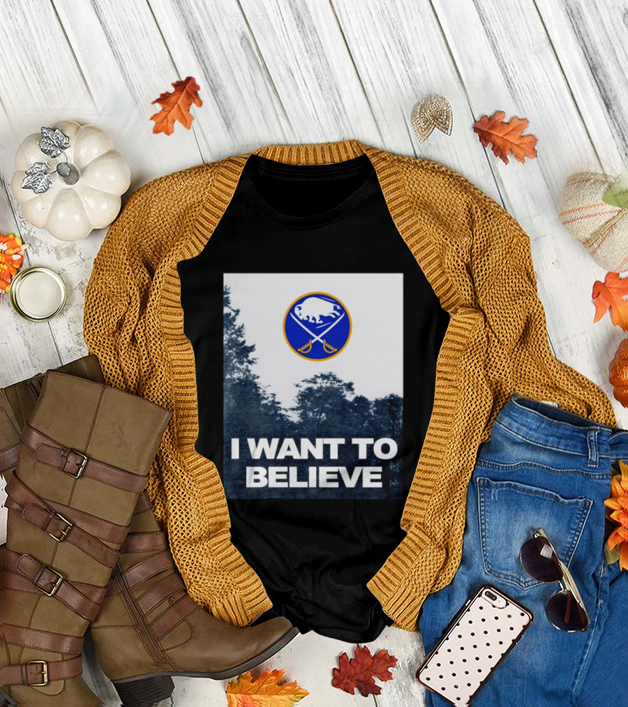 Buffalo Sabres I Want To Believe UFO Hockey T-Shirt