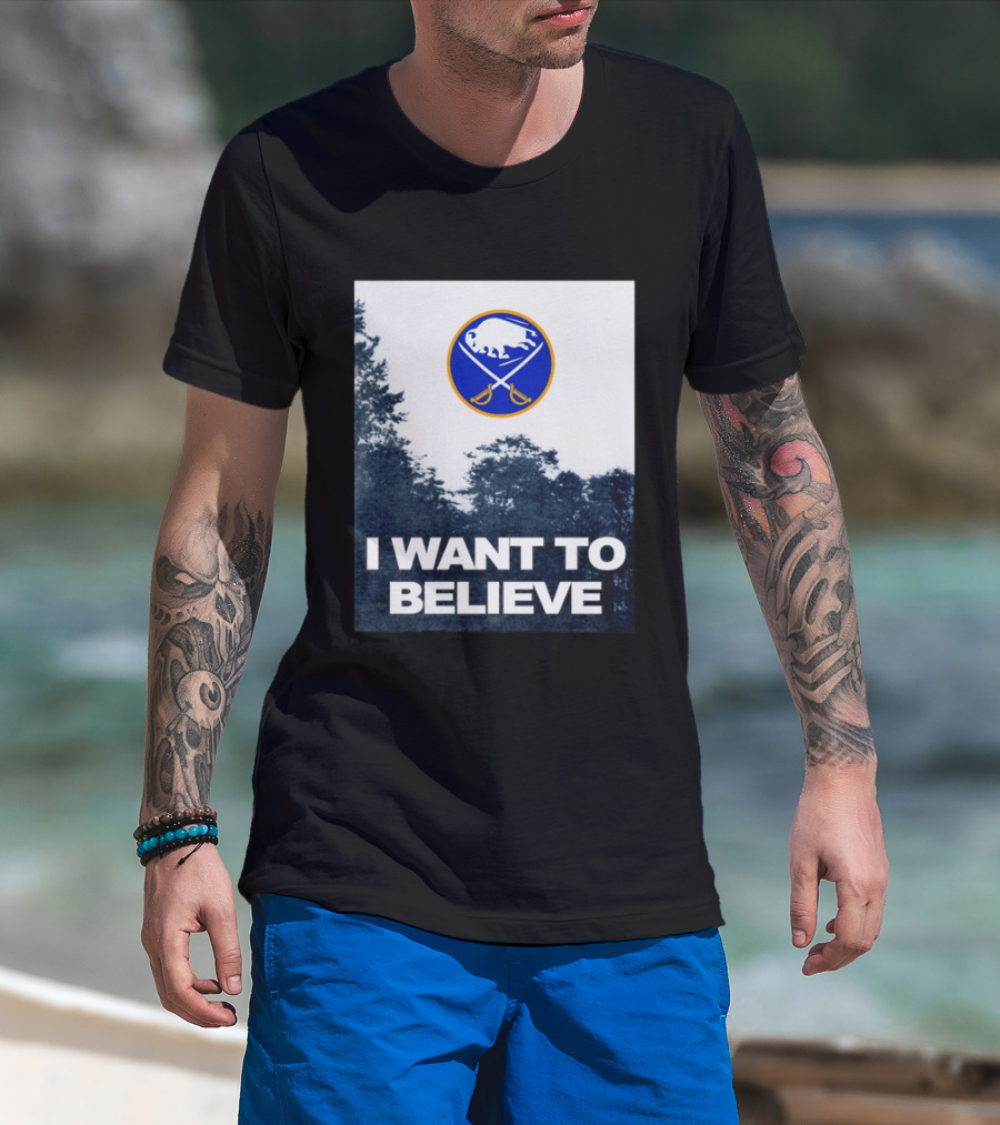 Buffalo Sabres I Want To Believe UFO Hockey T-Shirt