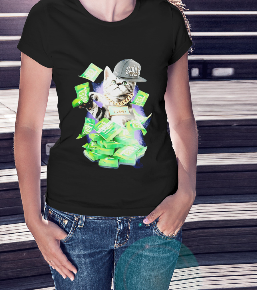 Cats Love Kohl's Cash KC Cap And Gold Chain T-Shirt