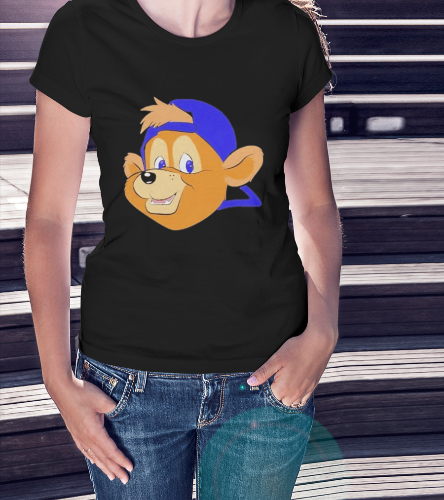 Chicago Cubs Clark Mascot Face Blue Cap T-Shirt