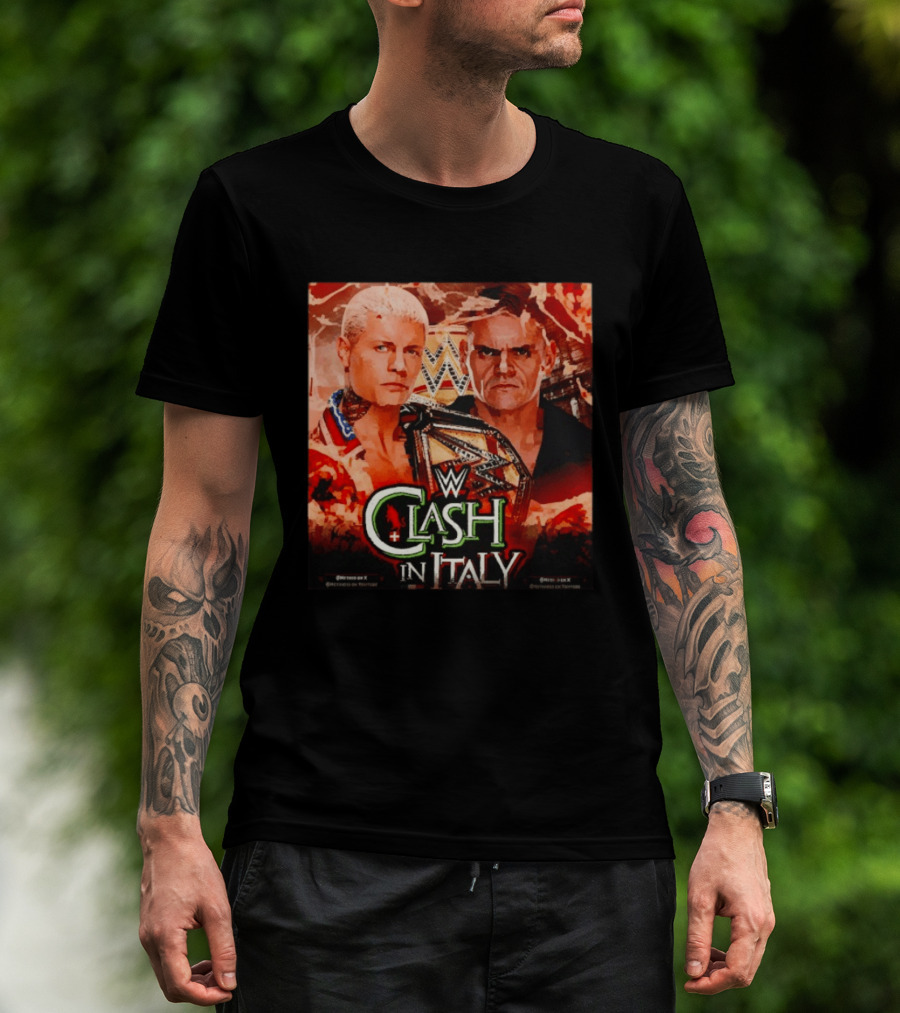 WWE Clash In Italy Cody Rhodes Vs Gunther May 31 Event T-Shirt