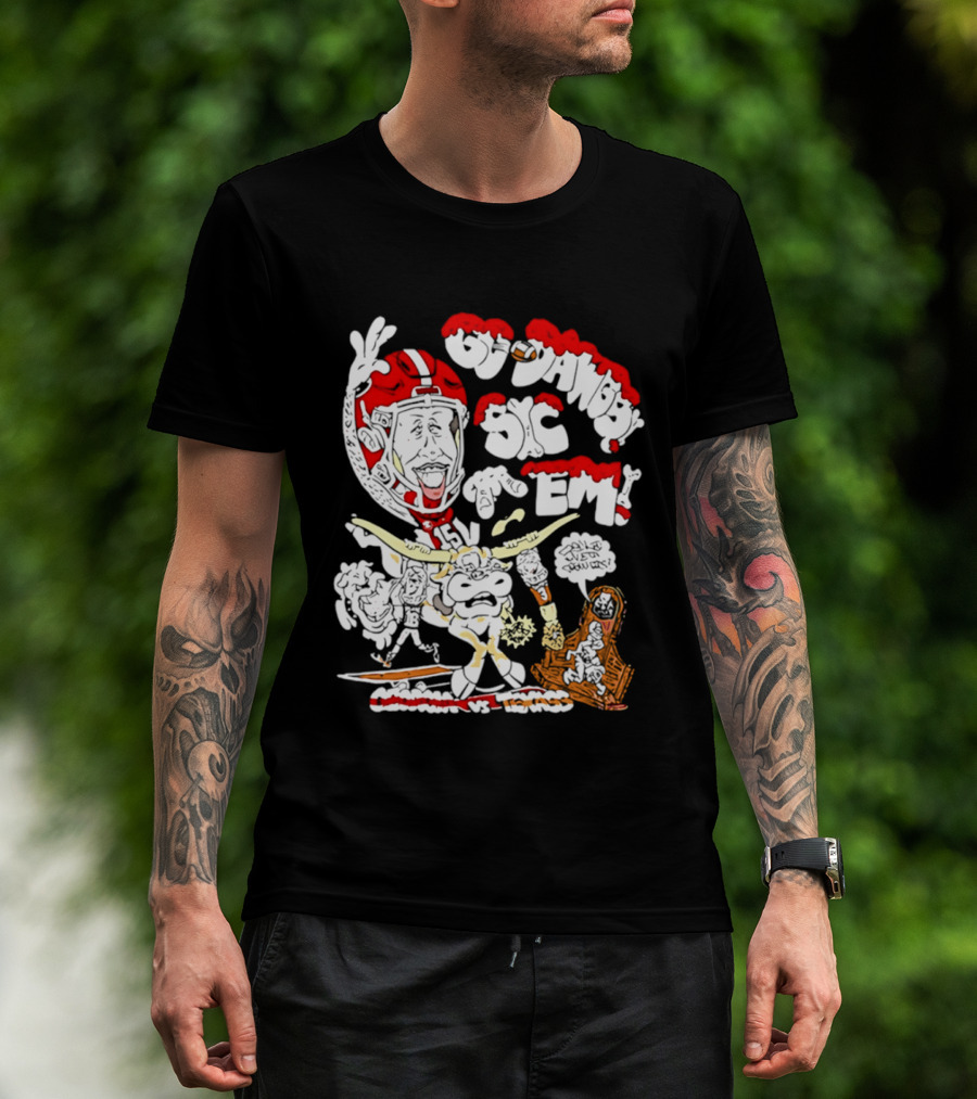 Go Dawgs Sic Em 2025 Georgia Vs Texas Football Rivalry Game T-Shirt
