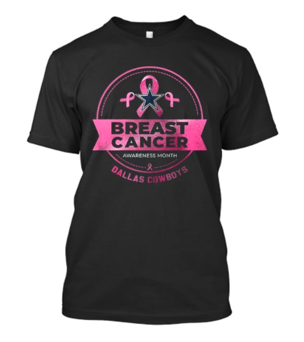 Dallas Cowboys Breast Cancer Awareness Month My God Is Stronger Than Breast Cancer T-Shirt