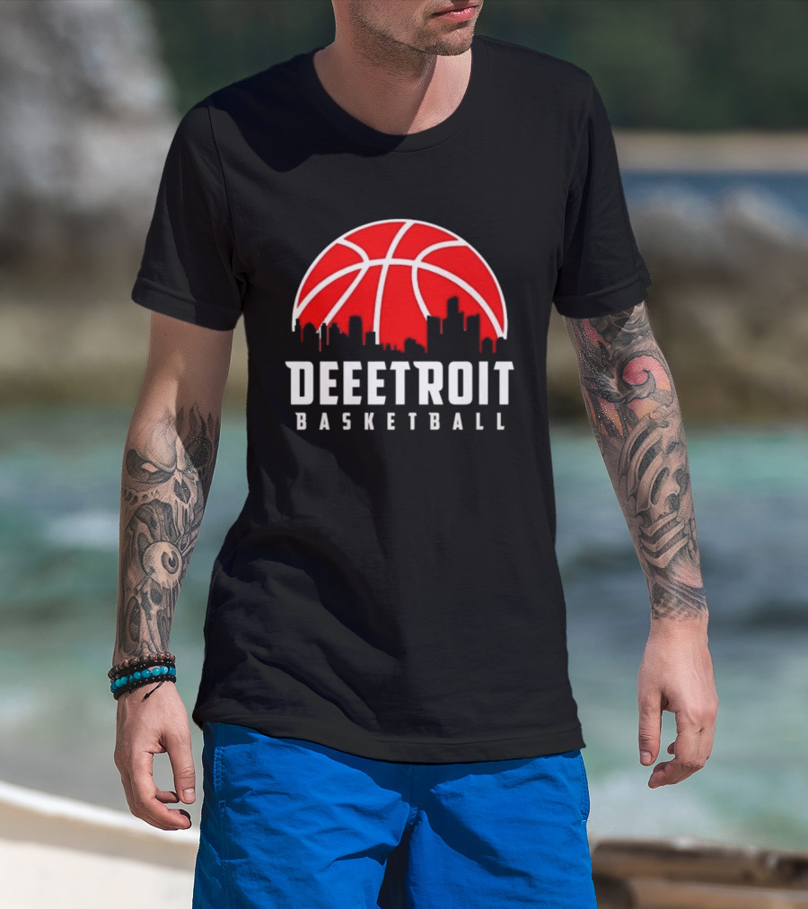 Deetroit Basketball Skyline Drip 2026 T-Shirt