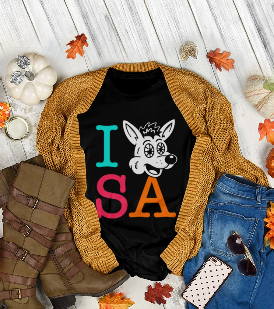 I Love SA Coyote Spurs Basketball T-Shirt