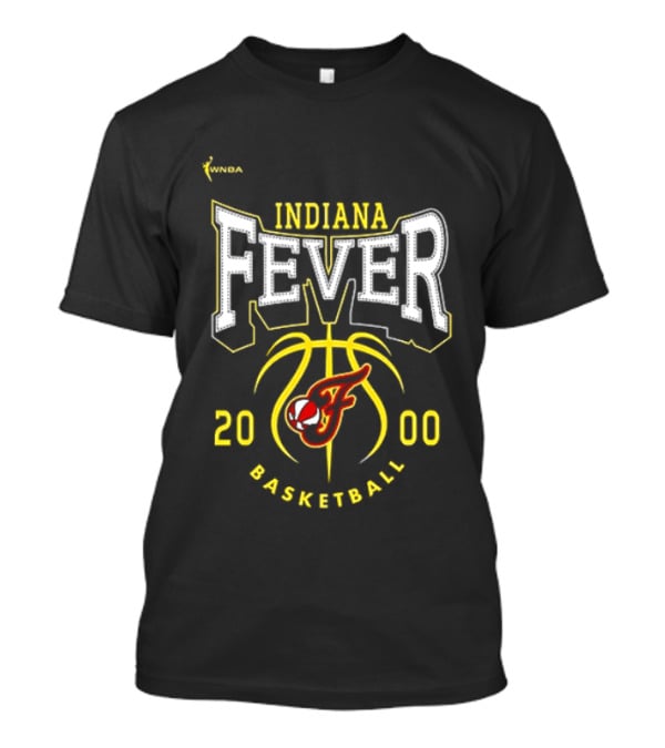 Indiana Fever Basketball 2000 Team Logo Yellow And Red T-Shirt