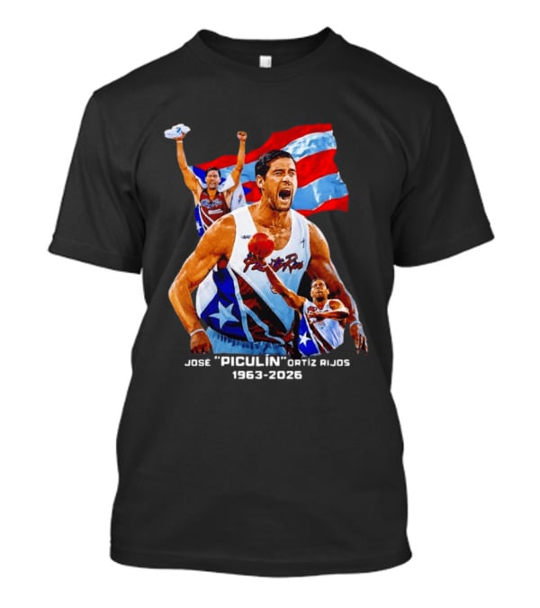 José Piculín Ortiz Rijos Puerto Rico Basketball Legend 1963 2026 T-Shirt