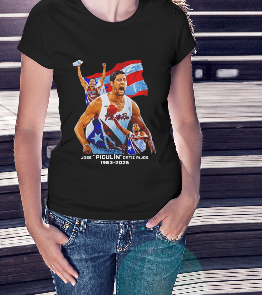José Piculín Ortiz Rijos Puerto Rico Basketball Legend 1963 2026 T-Shirt