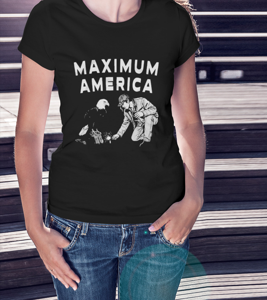 Maximum America Bald Eagle Iconic Patriotic T-Shirt