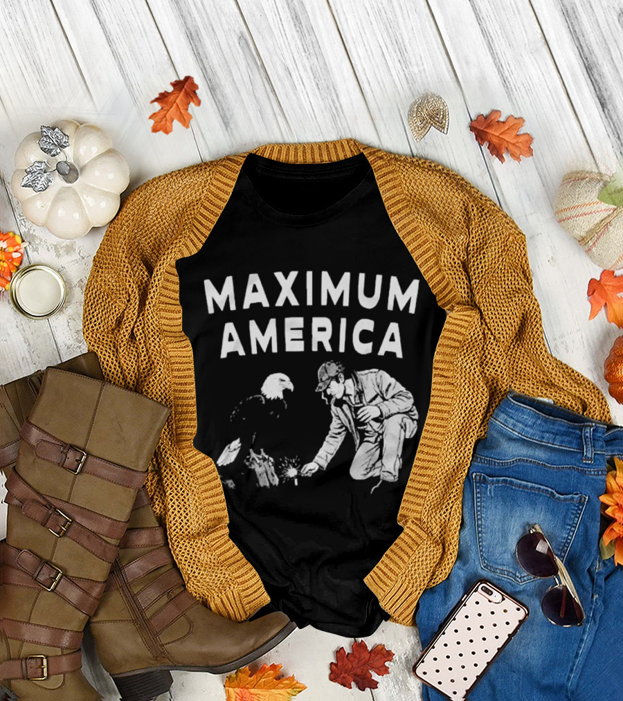 Maximum America Bald Eagle Iconic Patriotic T-Shirt
