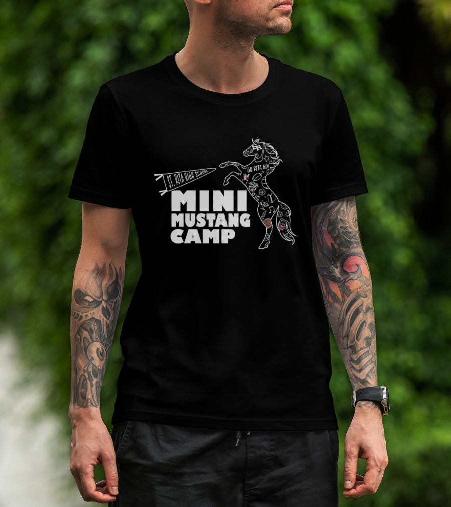 St. Rita High School Mini Mustang Camp Peppy Horse Activities T-Shirt