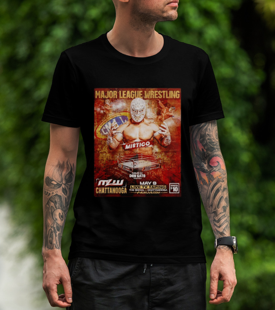 Mistico Major League Wrestling May 9 Live TV Taping The Signal Chattanooga T-Shirt