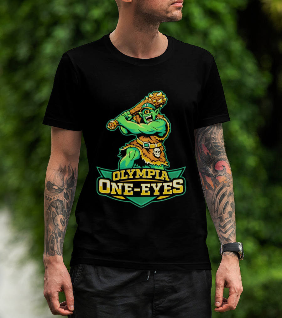 Olympia One Eyes Cyclops With Spiked Mace T-Shirt