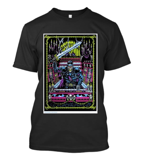 Out Of Season Skeleton Warrior Organist T-Shirt