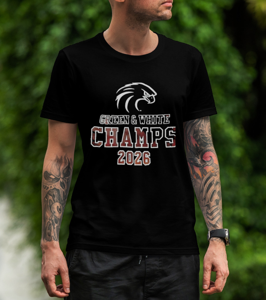 Philadelphia Eagles Green White Champs 2026 T-Shirt