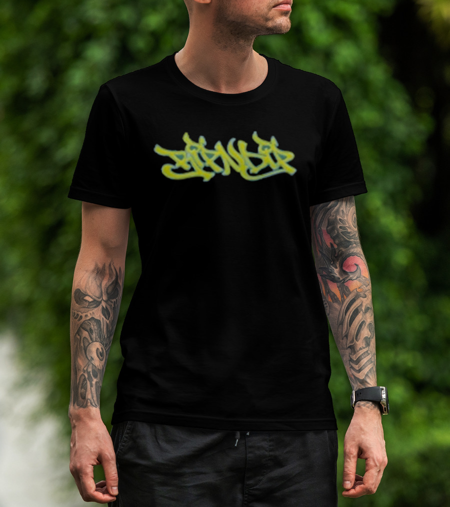 Ripndip Dragonology Graffiti Lettering Yellow Blue T-Shirt