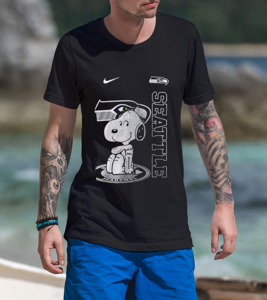 Nike Seattle Seahawks Snoopy Thank You For The Memories T-Shirt
