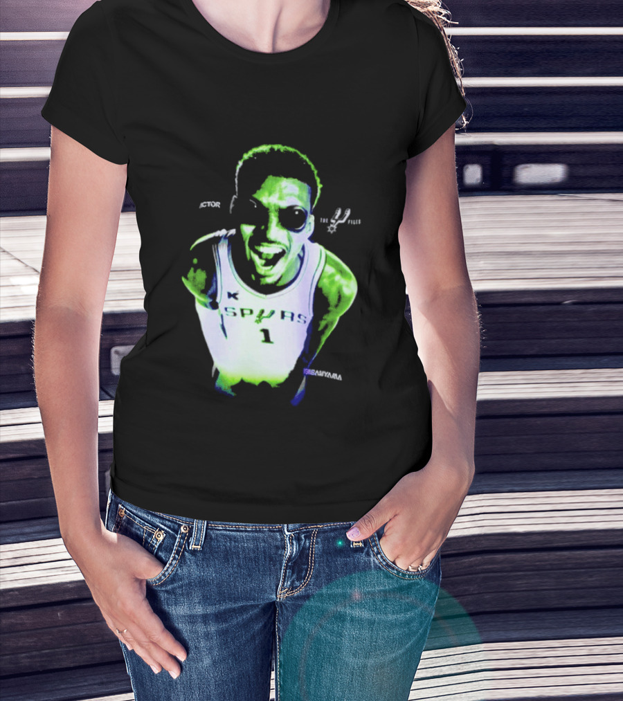 The Alien Victor Wembanyama Spurs X Files Mashup Paranormal Basketball T-Shirt