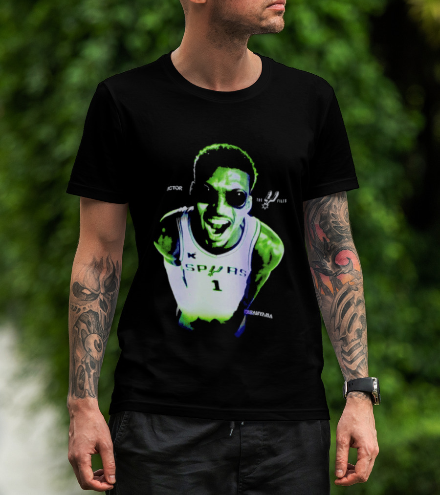 The Alien Victor Wembanyama Spurs X Files Mashup Paranormal Basketball T-Shirt