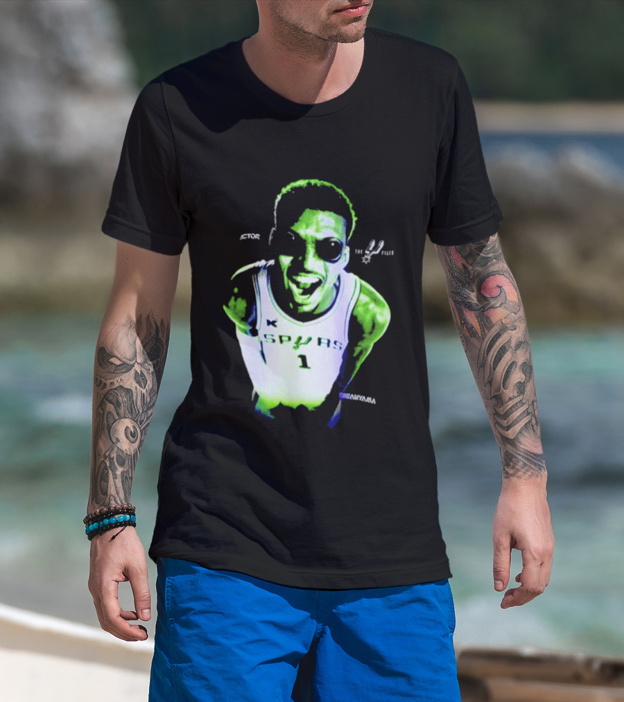 The Alien Victor Wembanyama Spurs X Files Mashup Paranormal Basketball T-Shirt