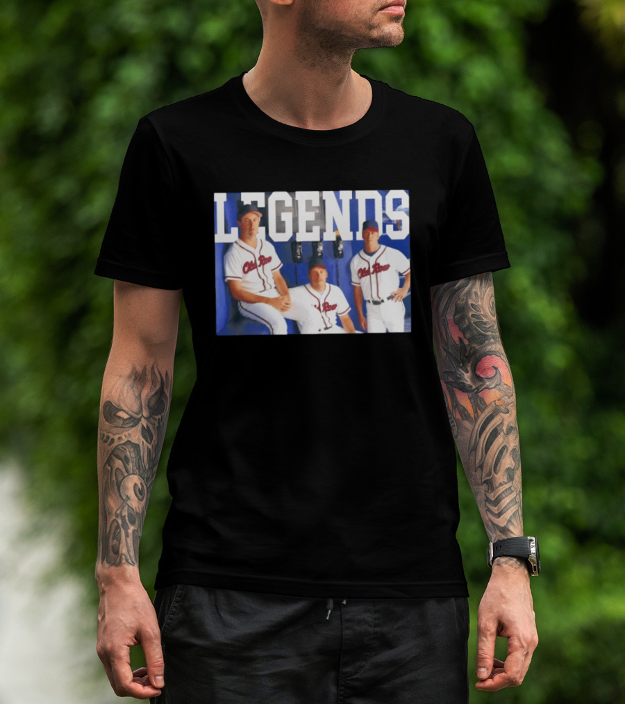 Atlanta Braves Legends The Big Three 1993 2002 T-Shirt