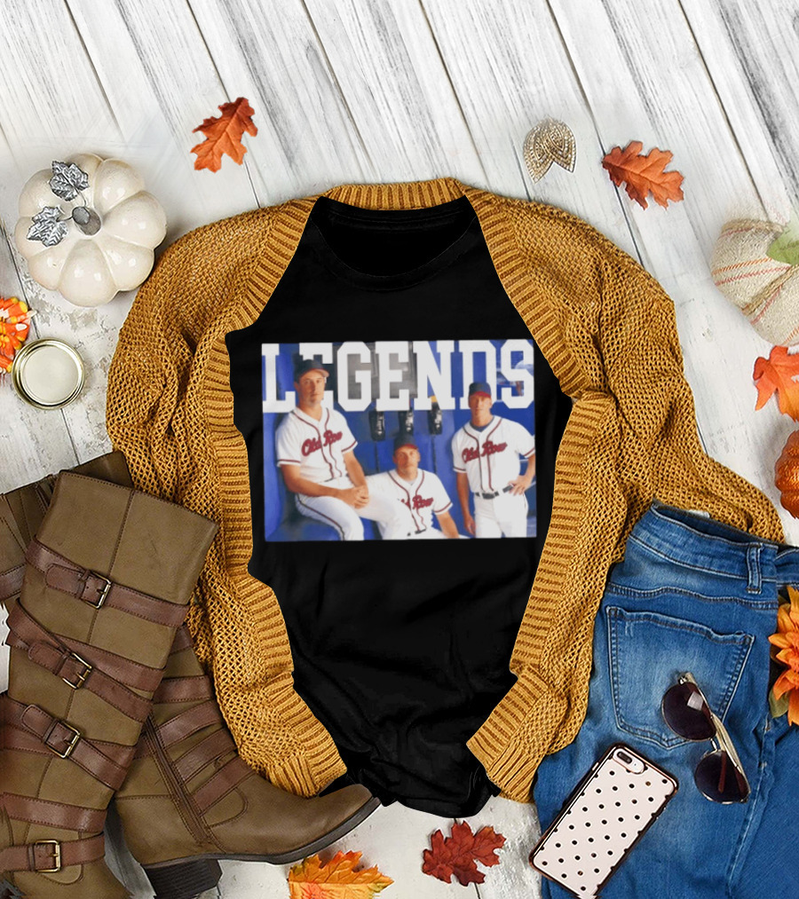 Atlanta Braves Legends The Big Three 1993 2002 T-Shirt