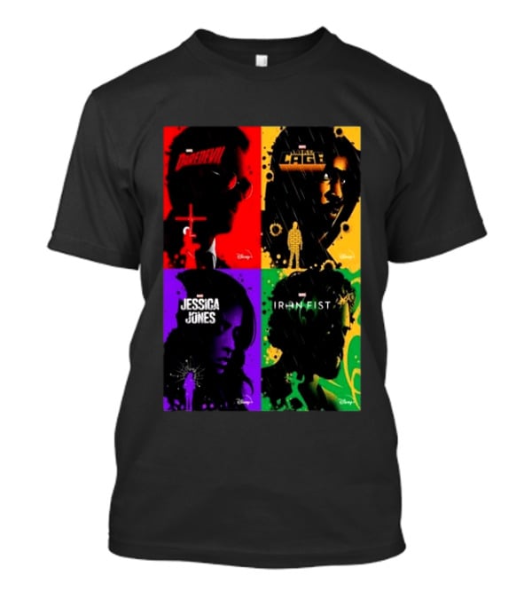 Marvel Daredevil Jessica Jones Luke Cage Iron Fist Heroes Disney T-Shirt