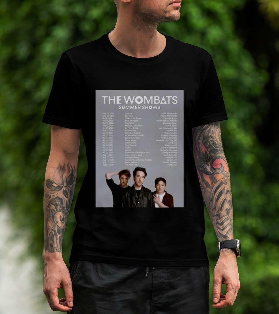 The Wombats Summer Shows 2026 Tour Dates And Locations T-Shirt