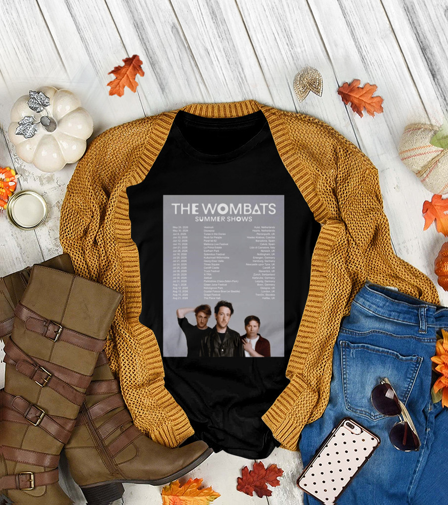 The Wombats Summer Shows 2026 Tour Dates and Locations T-Shirt