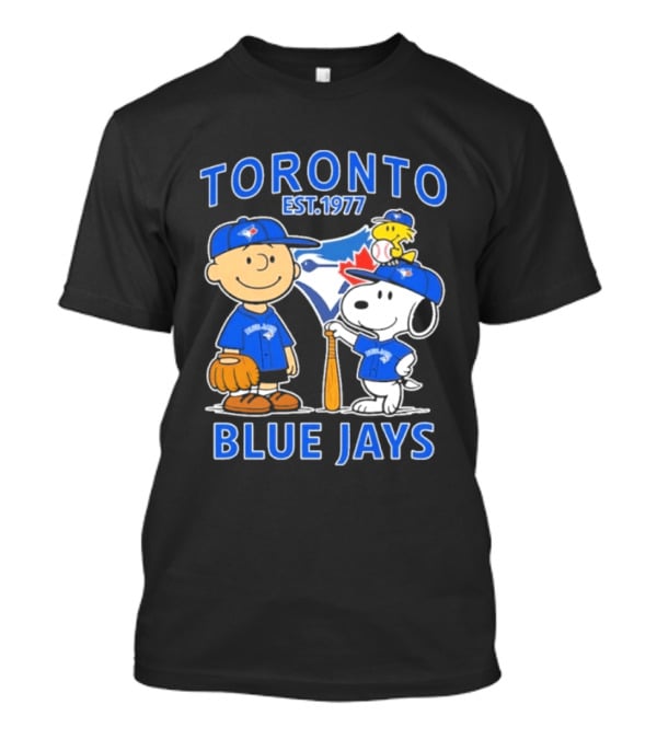 Toronto Est 1977 Blue Jays Snoopy Charlie Brown Woodstock T-Shirt