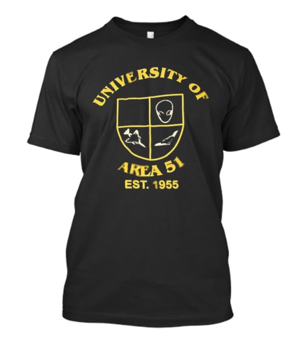 University Of Area 51 Est. 1955 Alien Crest T-Shirt