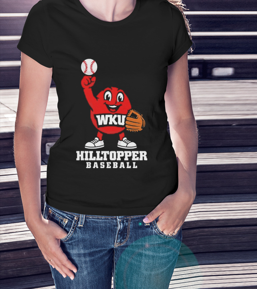 WKU Hilltopper Baseball Mascot With Glove And Ball T-Shirt
