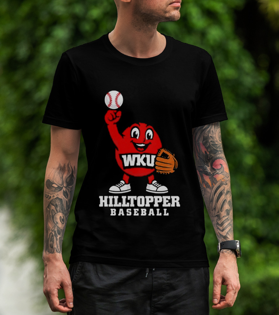 WKU Hilltopper Baseball Mascot With Glove And Ball T-Shirt