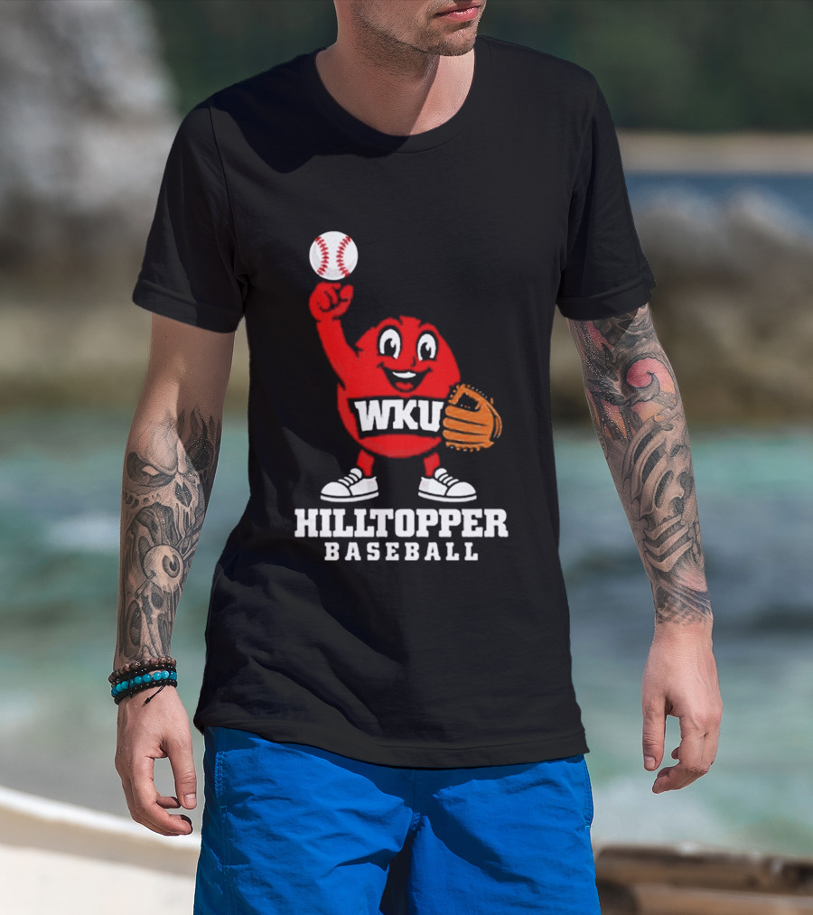 WKU Hilltopper Baseball Mascot With Glove And Ball T-Shirt