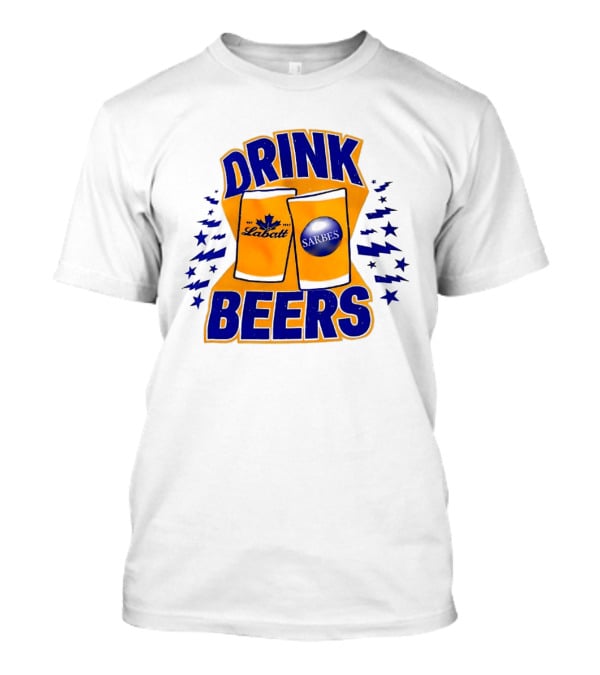 Buffalo Sabres Labatt Drink Beers Electric Stars T-Shirt