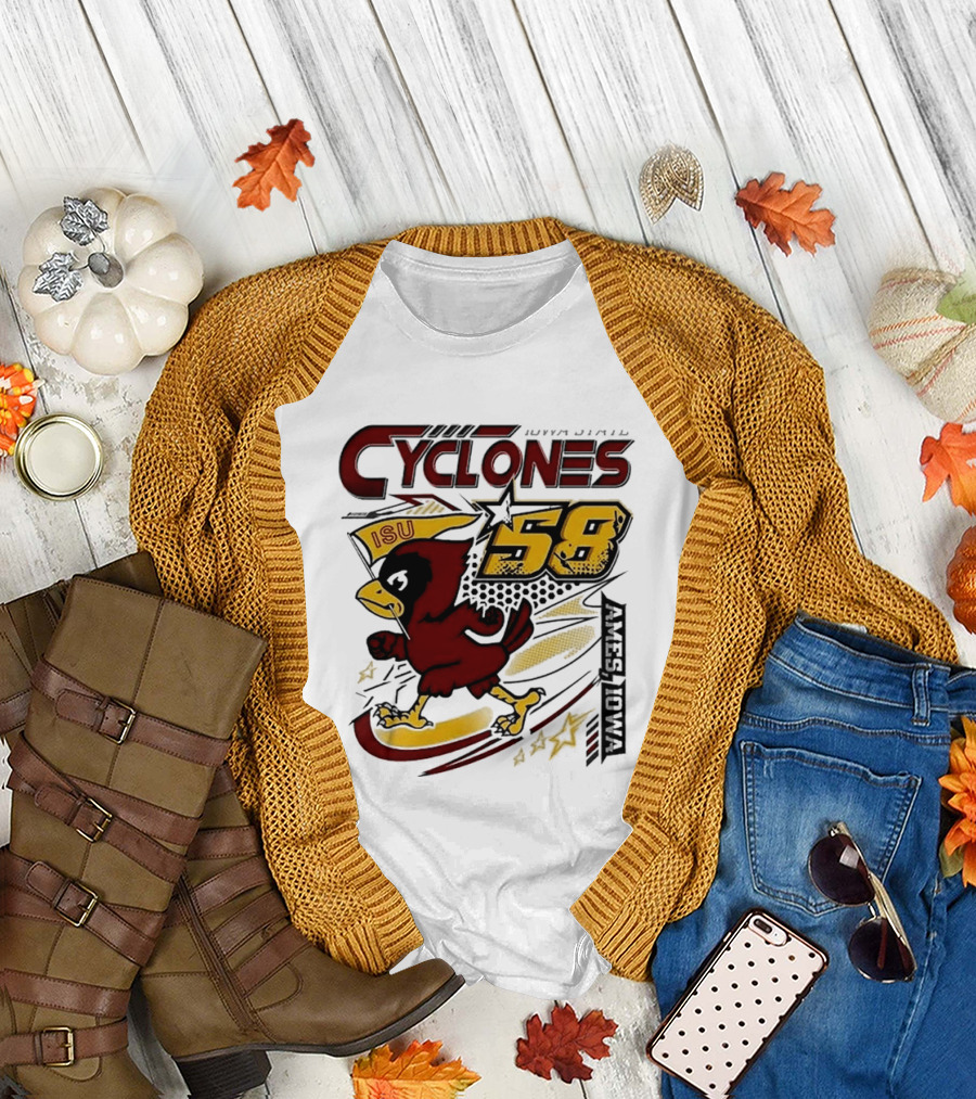 Cyclones ISU Racing Cy 58 Comfort Colors 90s T-Shirt