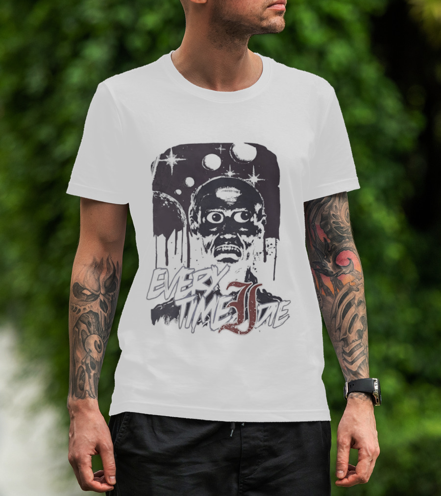Every Time I Die Zombie Skull Dripping Paint Horror T-Shirt