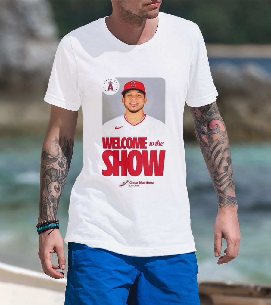 Los Angeles Angels Juan Lagares Welcome To The Show MLB Baseball T-Shirt