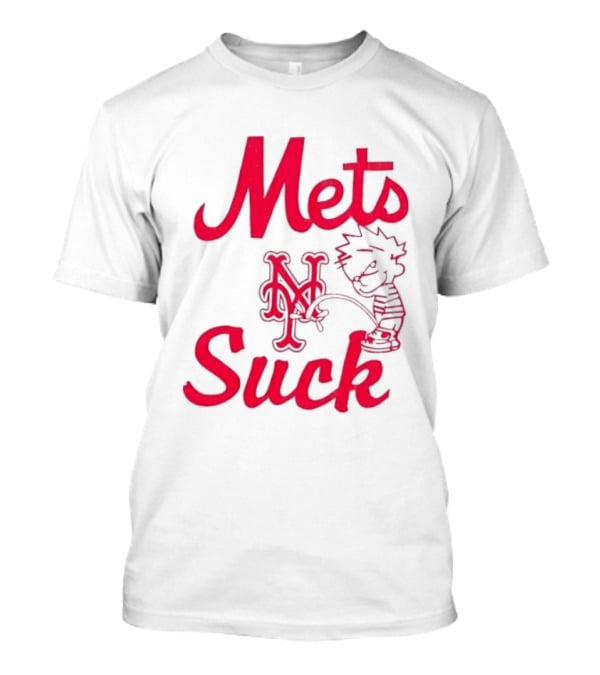 Mets Suck Peeing New York Baseball Fan Humor T-Shirt