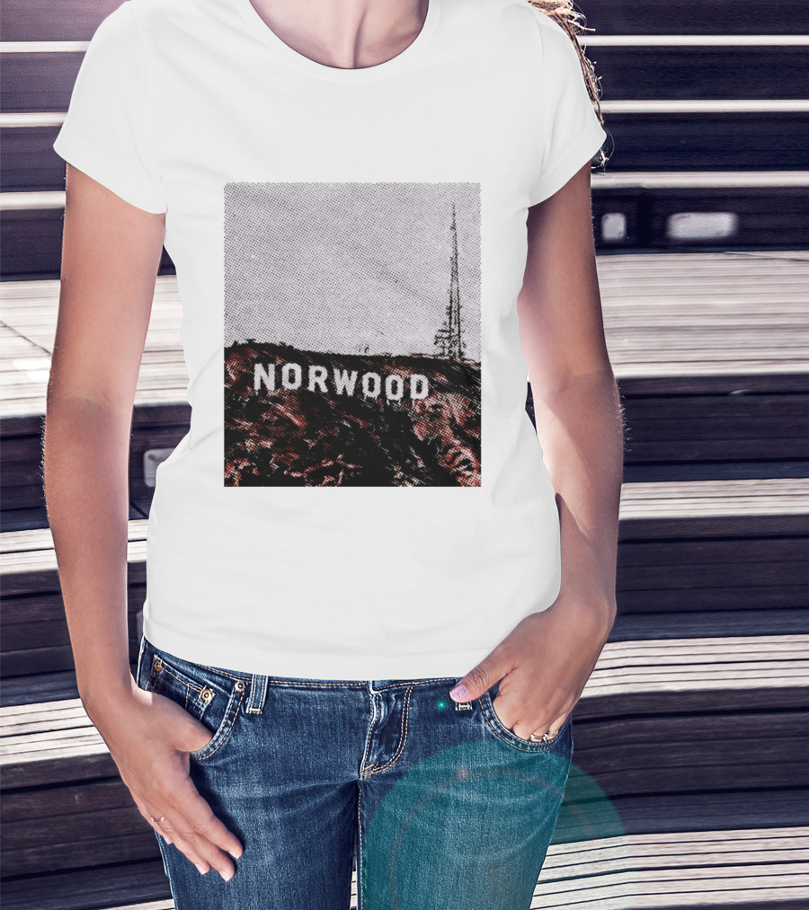 Norwood Hills Sign Parody Hollywood Hills T-Shirt