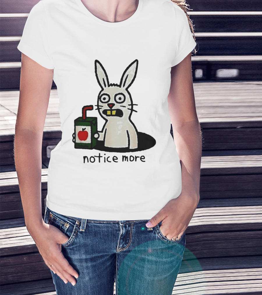 Notice Forbidden Apple Juice Box Bunny T-Shirt