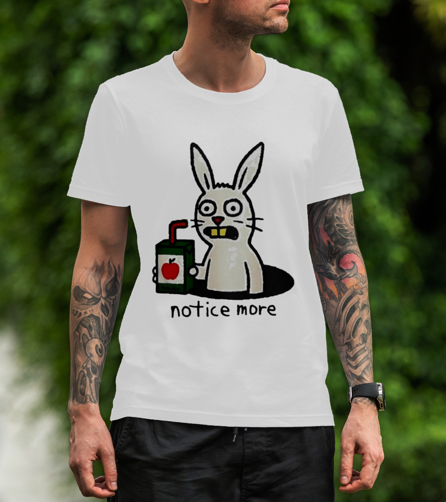 Notice Forbidden Apple Juice Box Bunny T-Shirt