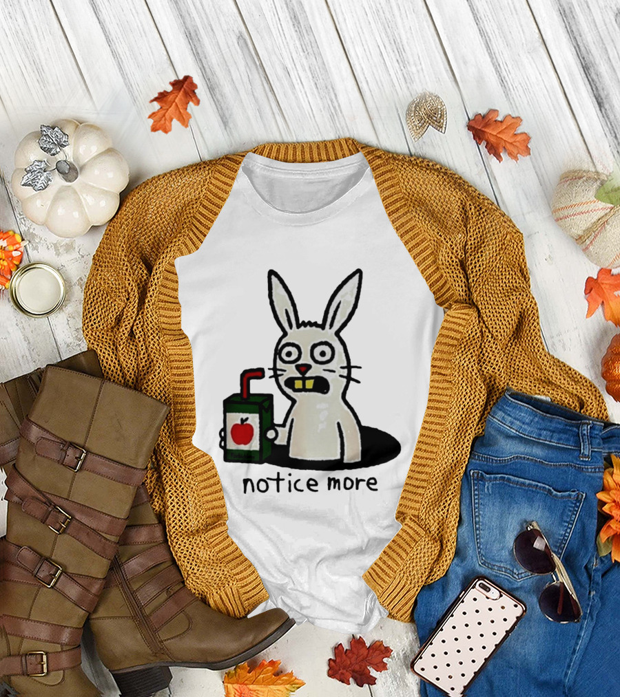 Notice Forbidden Apple Juice Box Bunny T-Shirt