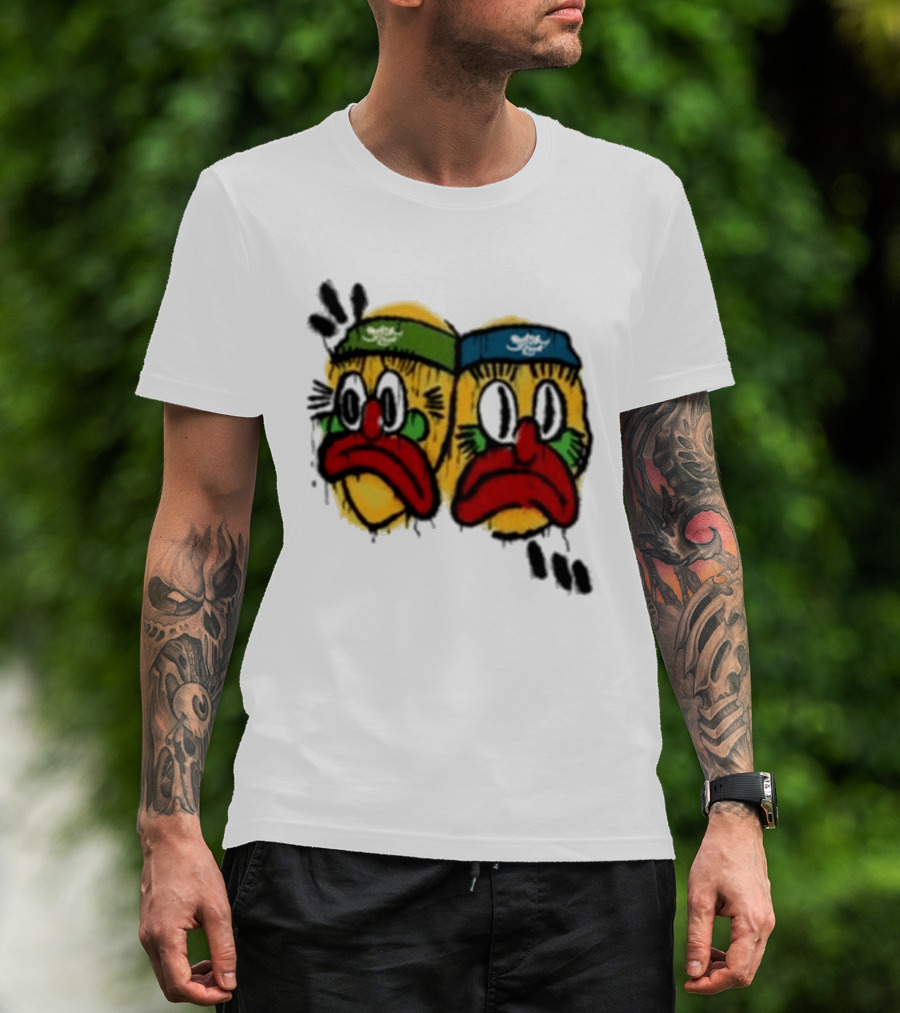 Rolling Loud RL X RL Slawn Jester Two Sad Faces Headbands T-Shirt
