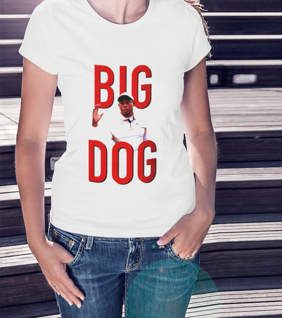 Tiger Woods Big Dog Meme Red Text Sports T-Shirt