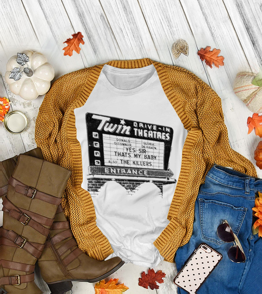 Twin Drive In Theatres Norwood Ohio Vintage Marquee Sign T-Shirt