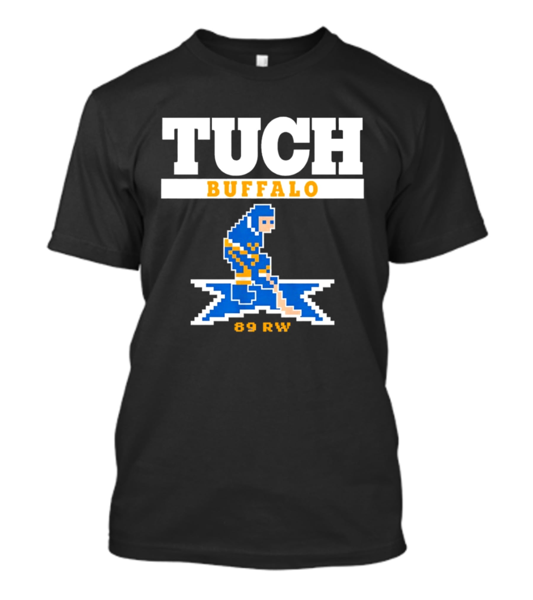 Tuch Buffalo Sabres 89 RW Classic Pixel Hockey T-Shirt