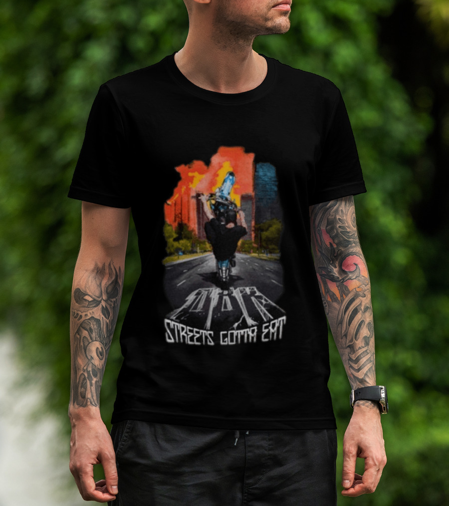 Dirt Bike Kidz Streets Gotta Eat Urban Rider Scene T-Shirt