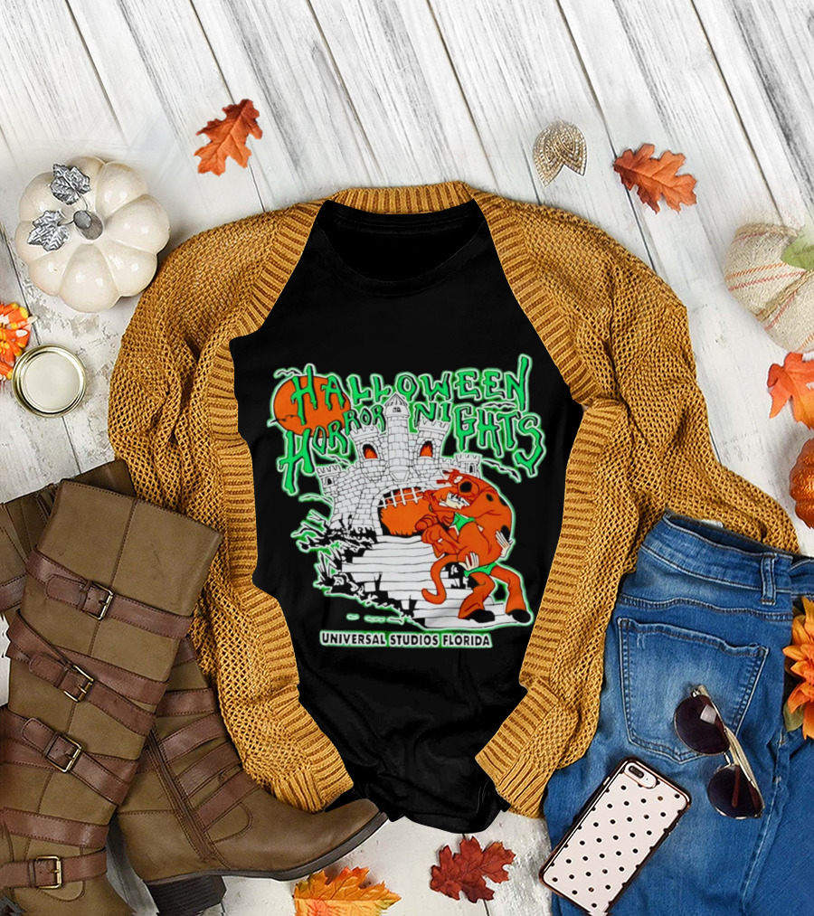 Halloween Horror Nights Universal Studios Florida Scoob Night Razors In The Night Beyond Human T-Shirt