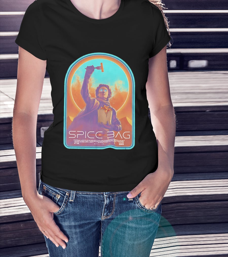 Dune Spice Bag Sci Fi Parody Pop Culture T-Shirt